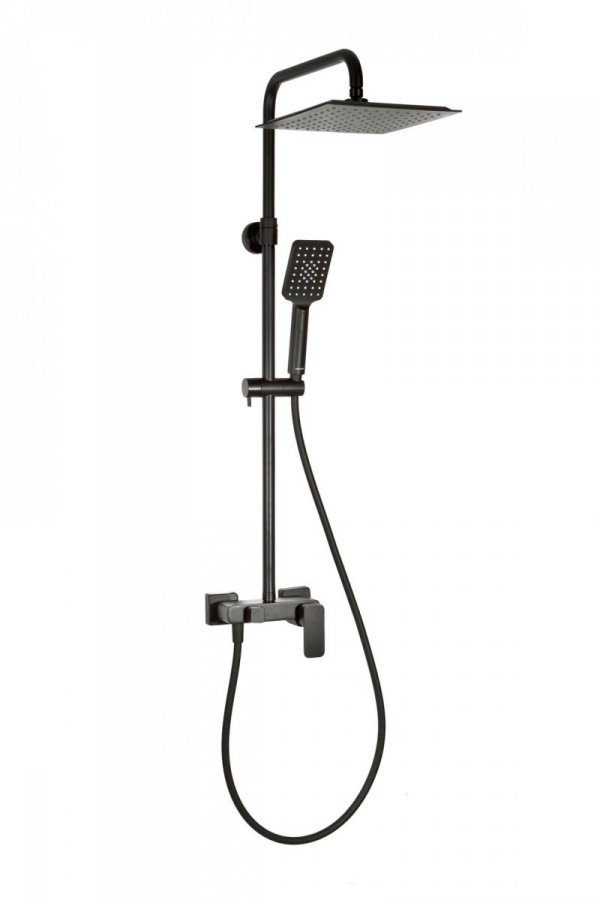 Valvex Loft Black zestaw natryskowy czarny z deszczownicą