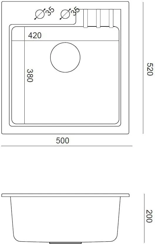 Zlewozmywak Quadron Peter 110 zlewkuchenny jednokomorowy granitowy Biały