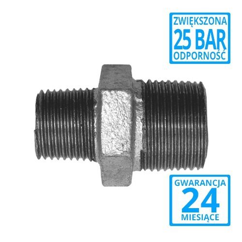Nypel redukcyjny ocynkowany 6/4x3/4 żeliwny