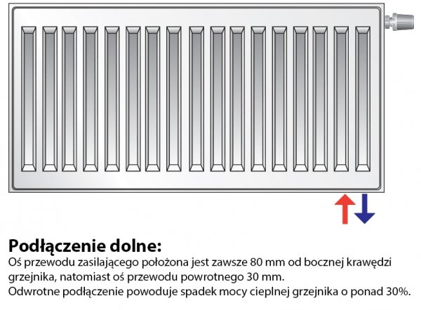 Grzejnik pokojowy Purmo CV22 600x2000 panelowy 4272 W