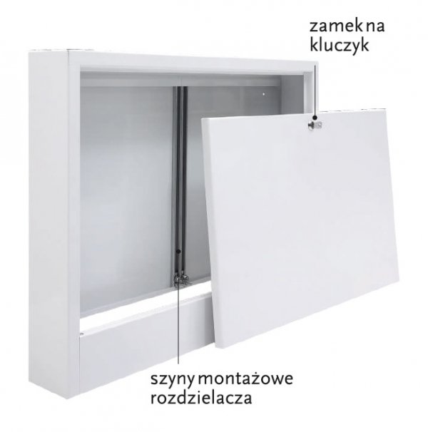 Szafka natynkowa rozdzielacza 9-10 obwodów Skrzynka rozdzielacza Ocynkowana 760x580x110 mm