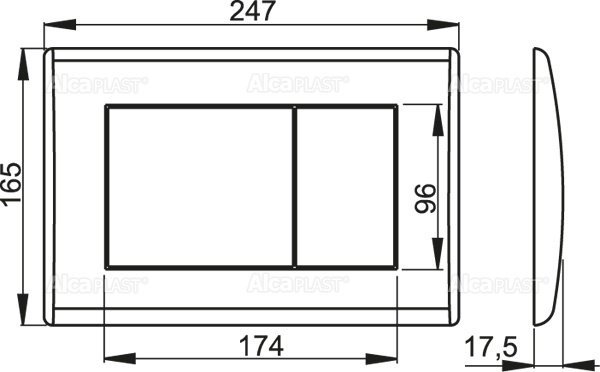 Alcaplast M272 przycisk spłukujący WC chrom mat