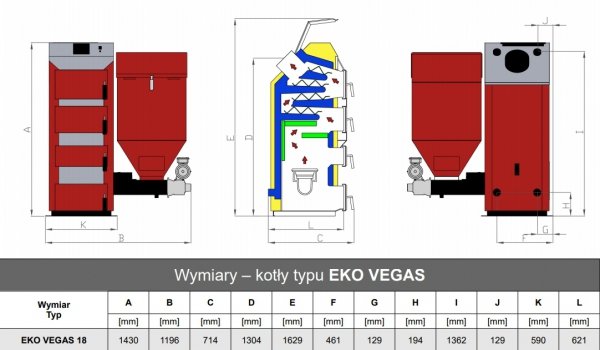 Stalmark Eko Vegas 18 kW kocioł z podajnikiem do 225 m2