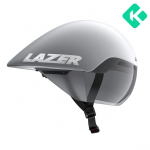Kask czasowy / triathlonowy Lazer Volante KinetiCore CE-CPSC — Matte White Silver, rozmiar M (55–59 cm)