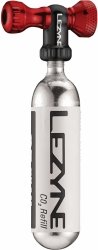 Pompka CO2 Lezyne Control Drive CO2 CNC — czerwona, nabój 16 g