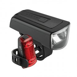 Zestaw lampek rowerowych AXA DWN 70 Lux + 1 USB-C