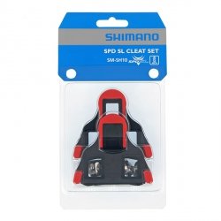 Bloki pedałów Shimano SM-SH10 — SPD-SL Red 0° (Fixed)