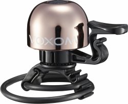 Dzwonek rowerowy Voxom KL15 — rosé-gold, mosiężny, mocowanie O-Ring (22,2–31,8 mm)