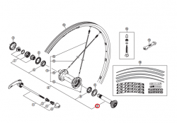 Oś piasty przód Shimano WH-6800-F 