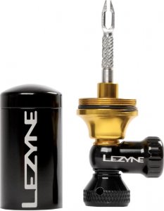 Zestaw naprawczy Lezyne Tubeless CO2 Blaster — czarny/złoty, bez nabojów CO₂ 