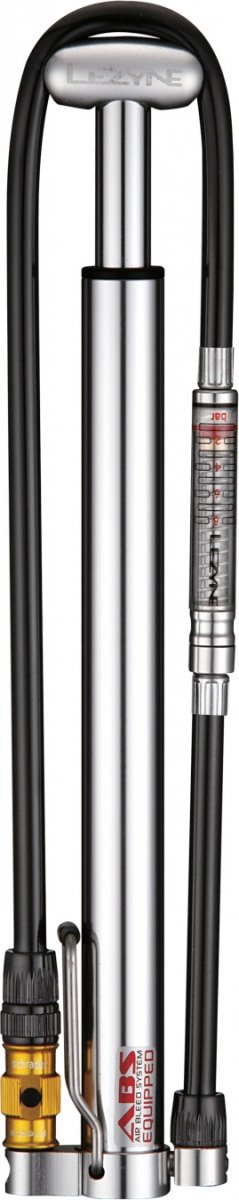 Mini pompka Lezyne Mini CNC Micro Floor Drive Digital HPG — srebrna, 160 psi / 11 bar 