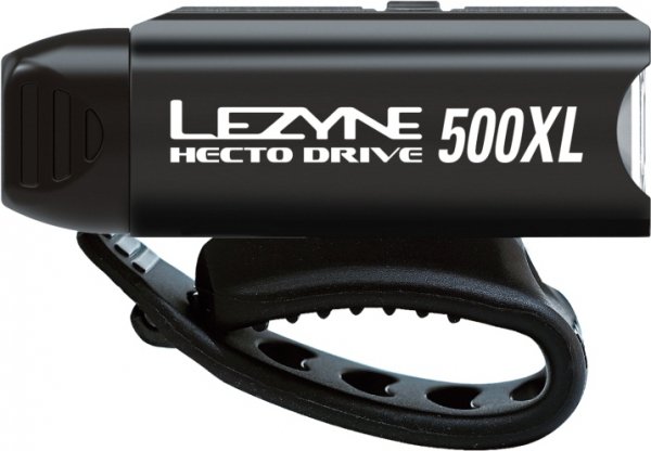 Lampka przednia Lezyne Hecto Drive 500XL — czarna (hi gloss), 500 lm, USB, IPX7