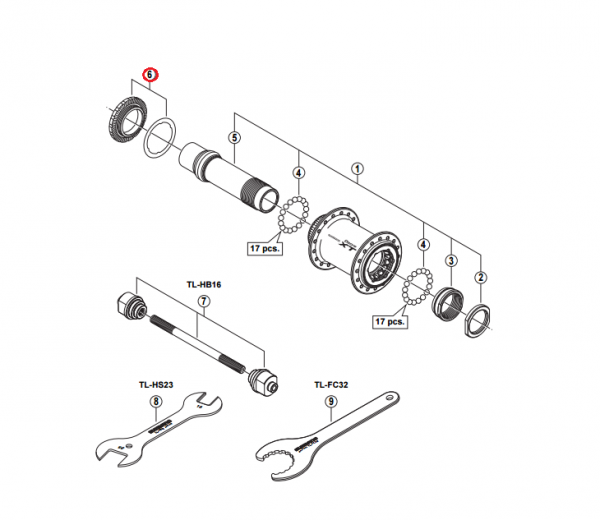 Nakrętka Shimano Center Lock do piasty HB-M776 15 mm