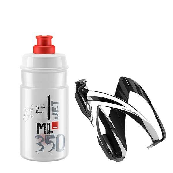 Elite Kit CEO Black Glossy +Bidon Jet 350ml Clear Log Rd 