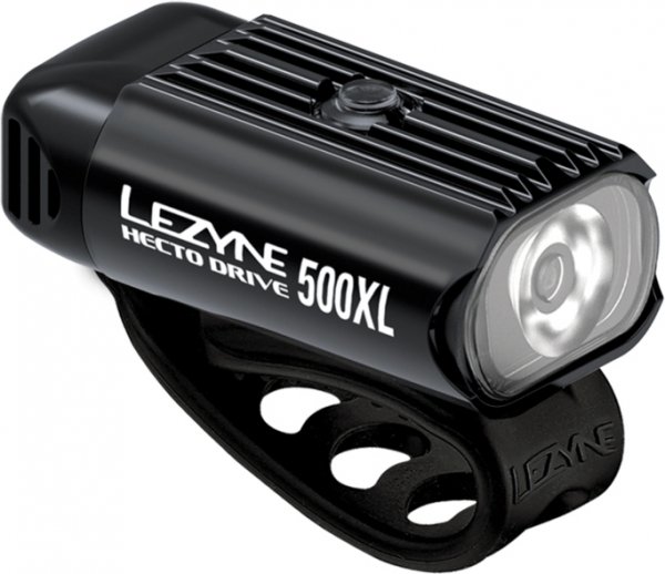 Lampka przednia Lezyne Hecto Drive 500XL — czarna (hi gloss), 500 lm, USB, IPX7