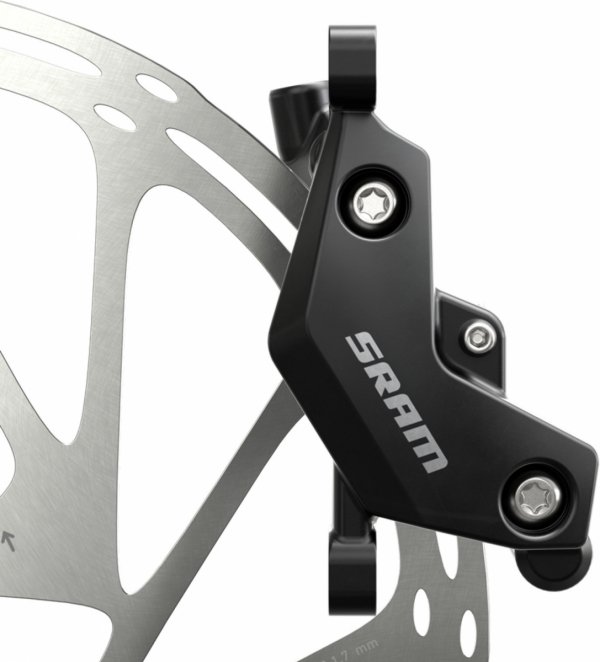 Hamulce tarczowe hydrauliczne SRAM DB4 Stealth — prawy, 4-tłoczkowy, 2000 mm, Diffusion Black