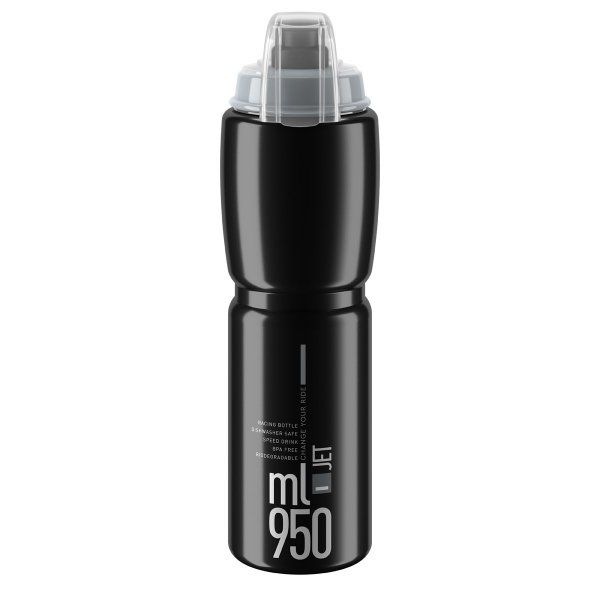 Bidon ELITE Jet Plus Black Grey logo 950ml 