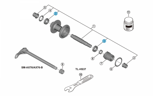Łożysko Shimano FH-MT410 