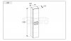 AQUAFORM - słupek wiszący dwu drzwiowy MADRID dąb canella  AQ.401-169125