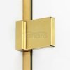 NEW TRENDY Drzwi wnękowe AVEXA GOLD BRUSHED 1D L 80x200 szkło czyste 6mm Active Shield 2.0 złoto szczotkowane EXK-1714