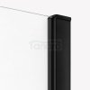 NEW TRENDY Kabina prysznicowa prostokątna PRIME BLACK 130x90x200 drzwi przesuwne black mat
