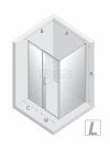 NEW TRENDY Kabina prysznicowa PRIME GUNMETAL BRUSHED 1D prostokątna L 100x70x200 szkło czyste 6mm Active Shield 2.0 D-0885A/D-0352B