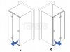 REA - Kabina Prysznicowa Przyścienna ATLAS CHROM uchylne drzwi 90 LEWE + ścianka 100 x2 + adapter do kabiny przyściennej + ramię x2