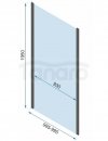 REA - Kabina Prysznicowa Przyścienna RAPID FOLD Black - Czarna /drzwi 80 + ścianka 100 x2 + ramię x2