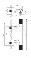 CERSANIT - Bateria natryskowa termostatyczna ścienna ZEN chrom  S951-581