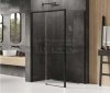 NEW TRENDY Kabina prysznicowa 100x90 Prime Black drzwi przesuwne Lewa D-0316A/D-0129B