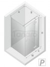 NEW TRENDY Kabina prysznicowa drzwi pojedyncze uchylne REFLEXA BLACK 100x110x200 POLSKA PRODUKCJA 
