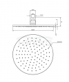 OMNIRES Deszczownica, ø25 cm miedź szczotkowana WG125CCPB