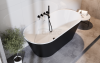 BESCO Wanna wolnostojąca Deeva Matt B&W 170x80 + maskownica odpływu gun metal #WWA-170DMBM