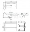 CERSANIT - Set B818 MODUO 80 antracytowy DSM - do samodzielnego montażu (szafka + umywalka)  S801-473-DSM