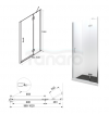 BESCO Drzwi prysznicowe Viva Chrom 100 Prawe DVP-100-195C