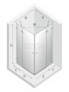 NEW TRENDY Kabina prysznicowa podwójne drzwi uchylne AVEXA GOLD SHINE Linia Platinium 80x80x200 EXK-1692