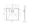 DEANTE Brodzik kwadratowy 90x90 szary metalik CORREO KQR_S41B