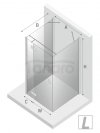NEW TRENDY Kabina prysznicowa przyścienna drzwi uchylne REFLEXA BLACK 90x110x200 POLSKA PRODUKCJA  EXK-1363/EXK-1364