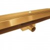 AQUALINE Odpływ liniowy ścienny złoty gold 2w1 pod płytkę 120cm S04GL1200