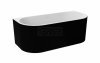 BESCO Wanna wolnostojąca Leya B&W 170x78 + maskownica odpływu czarna #WASB-170LCZ