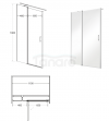 BESCO Drzwi wnękowe prysznicowe uchylne EXO-C 120cm EC-120-190C