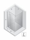 NEW TRENDY Kabina prysznicowa REFLEXA BLACK 1D prostokątna P 80x90x200 szkło czyste 6mm Active Shield 2.0 EXK-4917