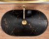 REA - Umywalka nablatowa ROYAL 60 Black Marble Mat