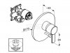KLUDI - Bateria wannowo-natryskowa podtynkowa, element zewnetrzny (bez boxu)  386500575