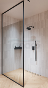 BESCO Ścianka walk-in Icon Black 100x200 IC-100-200C