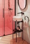 DEANTE Ścianka prysznicowa walk-in - przesuwna czarna 90x195 KTJ_N39R