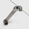 NEW TRENDY Drzwi wnękowe NESTA GUNMETAL BRUSHED 1D P 120x200 czyste 6mm Active Shield 2.0 D-0936A