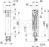 ARMATURA KRAKÓW - element LEWY G350F/D/1 z dolnym zasilaniem krzyżowym z zespołem przyłączeniowym prosty 878-082-44