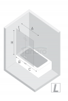 NEW TRENDY Parawan nawannowy NESTA 100x150 czyste 6mm Active Shield 2.0 P-0227/P-0228