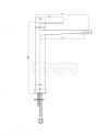 LAVITA Bateria umywalkowa wysoka Cetus Chrome 